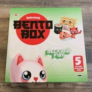 Squeezamals Bento Box novelty 5 piece fun food plush